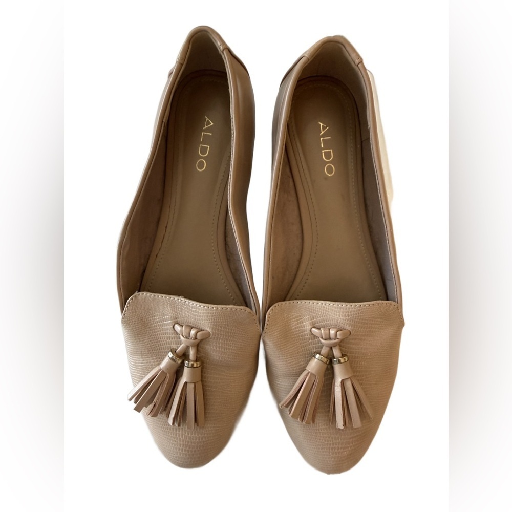 ALDO Afiedia Women's Tan Tassel Loafers. Size 7
